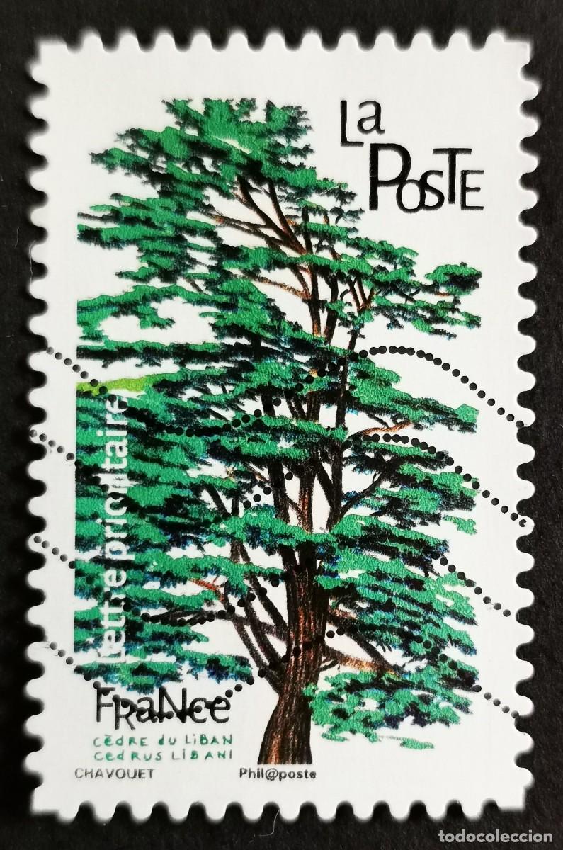 Sellos: Sello Francia 2018,&Aacute;rboles: Cedro del L&iacute;bano (Cedrus libani), Sin Valor Facial Michel: FR 7090