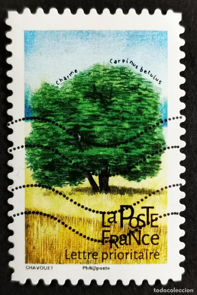 Sellos: Sello Francia 2018,&Aacute;rboles: Encanto (Carpinus betulus), Sin Valor Facial Michel: FR 7091