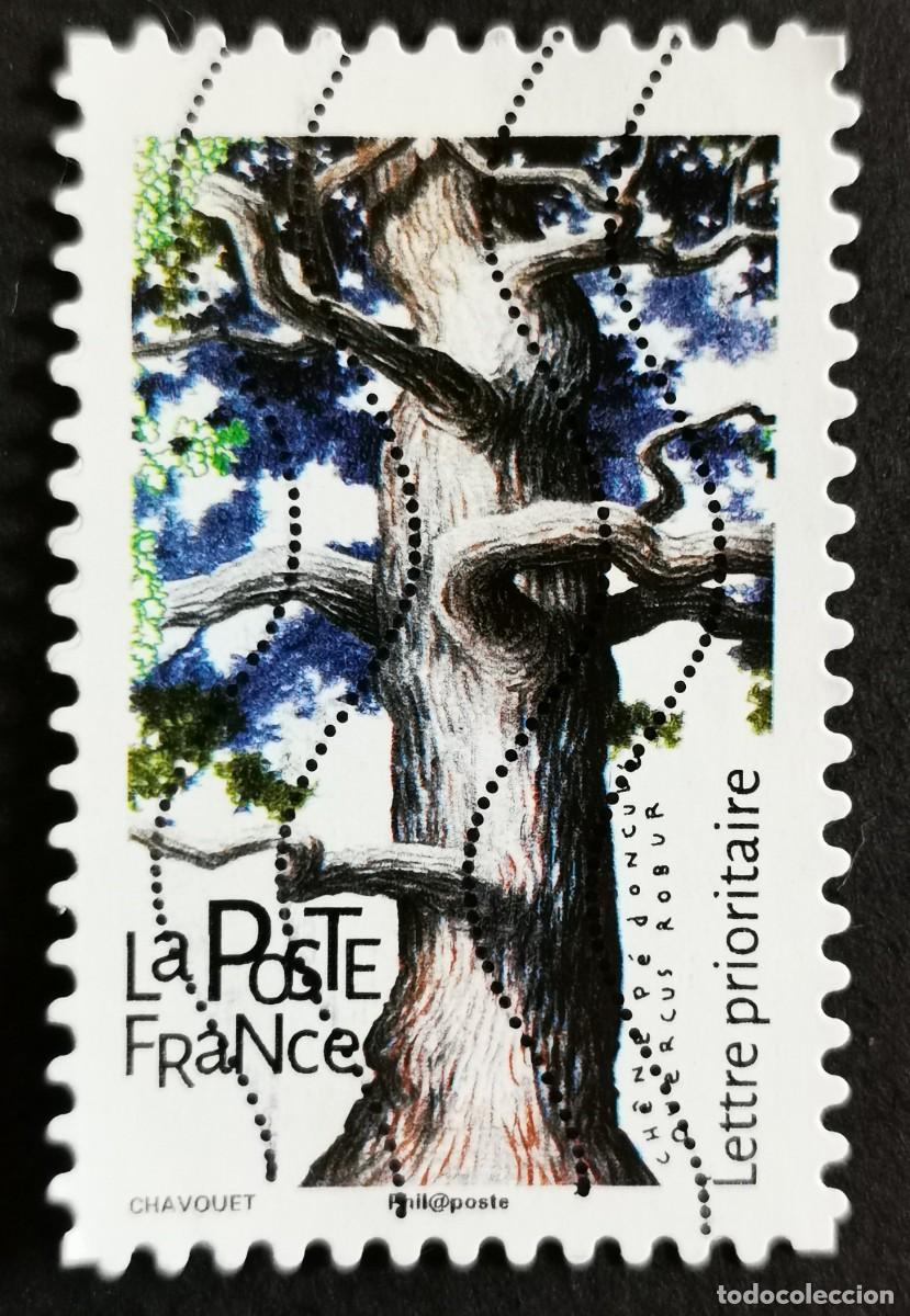 Sellos: Sello Francia 2018,&Aacute;rboles: Roble com&uacute;n (Quercus robur), Sin Valor Facial Michel: FR 7092