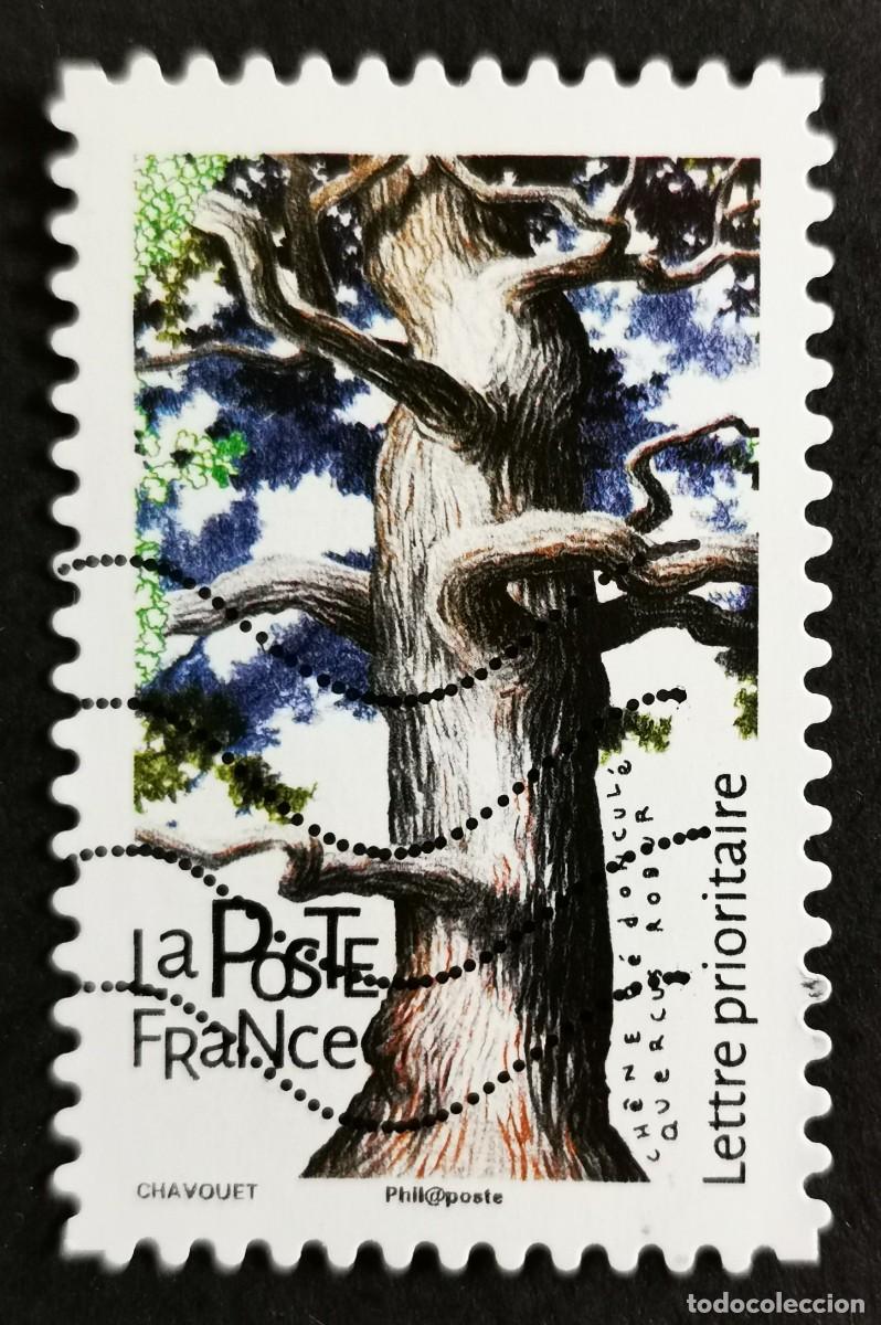 Sellos: Sello Francia 2018,&Aacute;rboles: Roble com&uacute;n (Quercus robur), Sin Valor Facial Michel: FR 7092