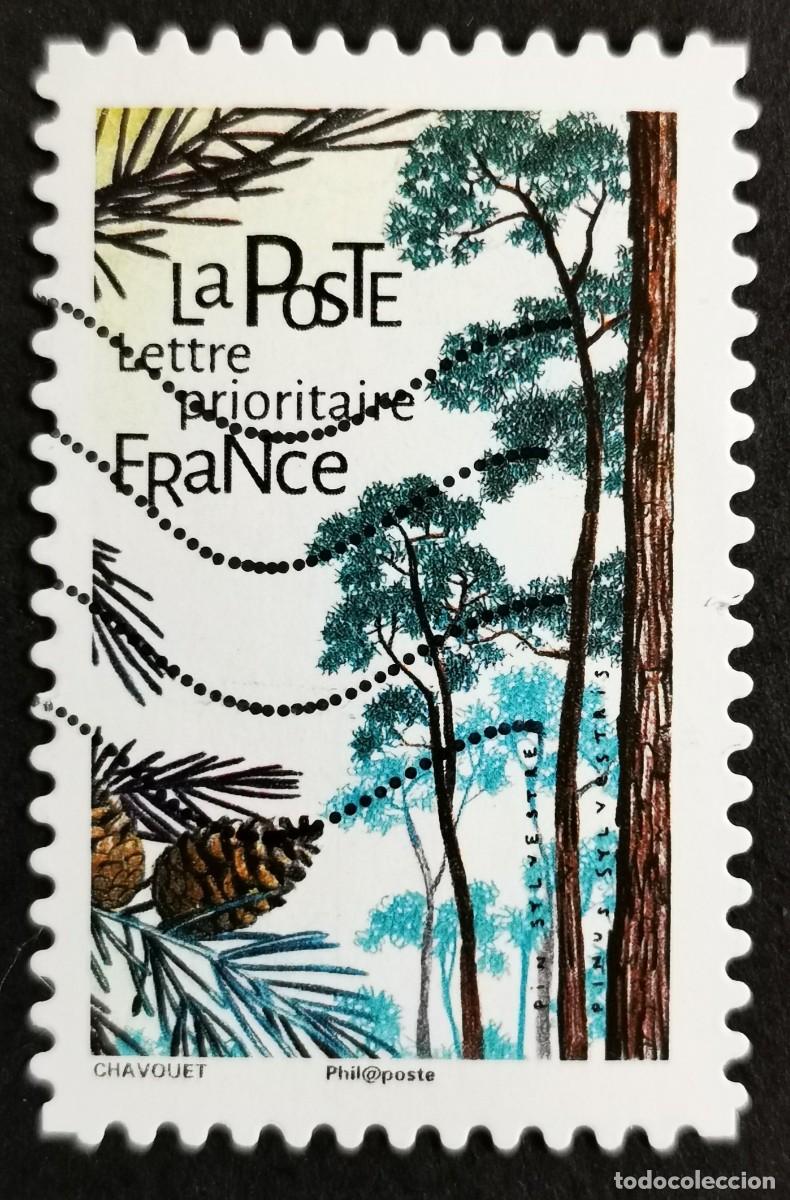 Sellos: Sello Francia 2018,&Aacute;rboles: Pino silvestre (Pinus sylvestris), Sin Valor Facial Michel: FR 7095