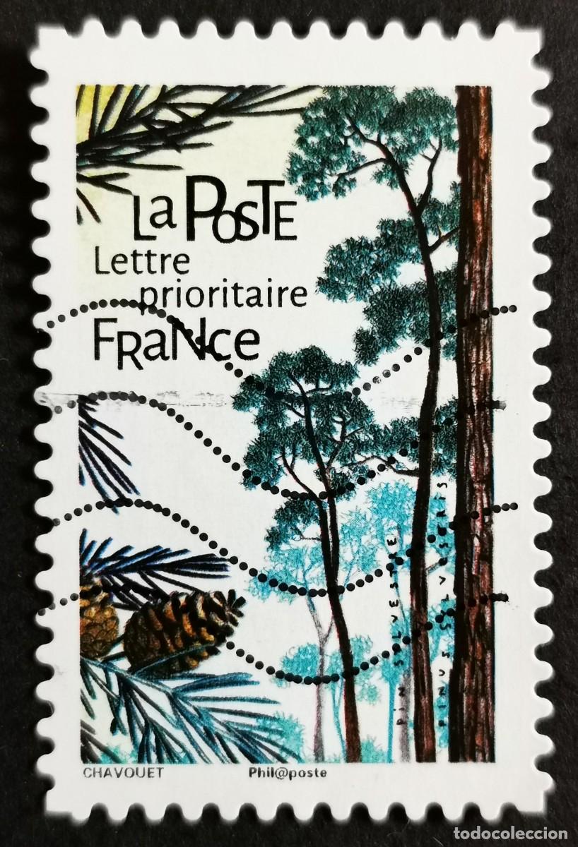 Sellos: Sello Francia 2018,&Aacute;rboles: Pino silvestre (Pinus sylvestris), Sin Valor Facial Michel: FR 7095
