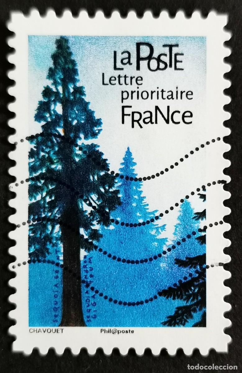 Sellos: Sello Francia 2018,&Aacute;rboles: Secuoya gigante (Sequoiadendron gigant, Sin Valor Facial Michel: FR 7096