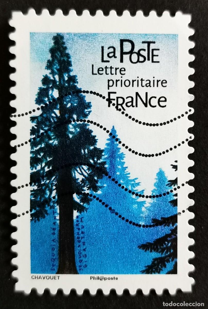 Sellos: Sello Francia 2018,&Aacute;rboles: Secuoya gigante (Sequoiadendron gigant, Sin Valor Facial Michel: FR 7096