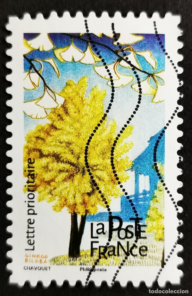 Sellos: Sello Francia 2018,&Aacute;rboles: Ginkgo bilobat, Sin Valor Facial Michel: FR 7097