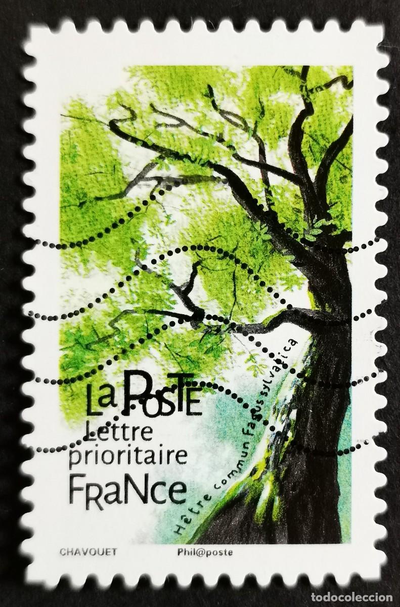 Sellos: Sello Francia 2018,&Aacute;rboles: Haya com&uacute;n (Fagus sylvatica), Sin Valor Facial Michel: FR 7099
