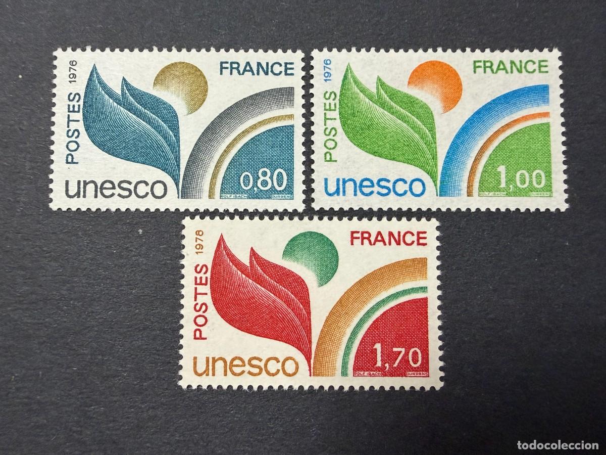 Sellos: FRANCIA, 1976. YVERT 50/52. UNESCO. SERIE COMPLETO. NUEVOS. SIN FIJASELLOS