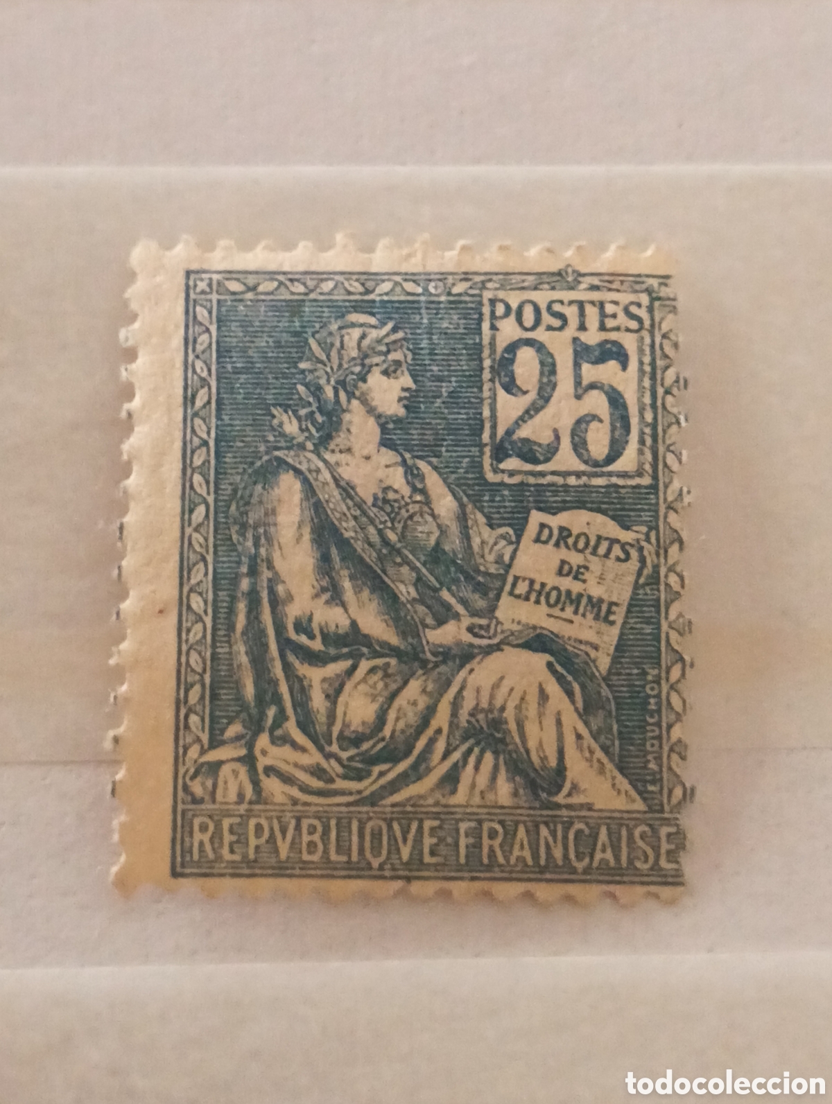 Sellos: Francia - 1900 - Correo - N&ordm; 00114 - (*) - 25 Ctms. 1900 Azul