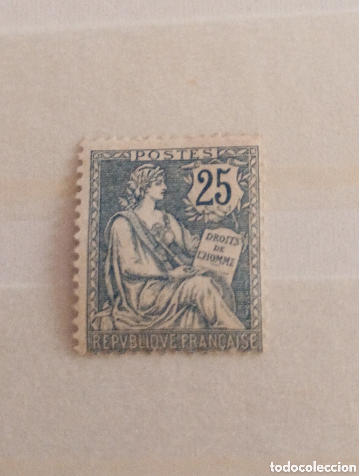 Sellos: Francia, 1902, Correo, N&ordm; 00127, Nuevo con goma - (*), 25 Ctms. 1902 Azul