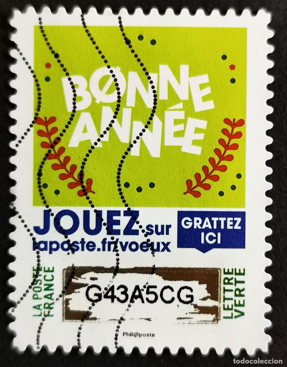 Sellos: Sello Francia 2018,Felicita navide&ntilde;a: Saludos de Rasca y Gana, Sin Valor Facial Michel: FR 7199