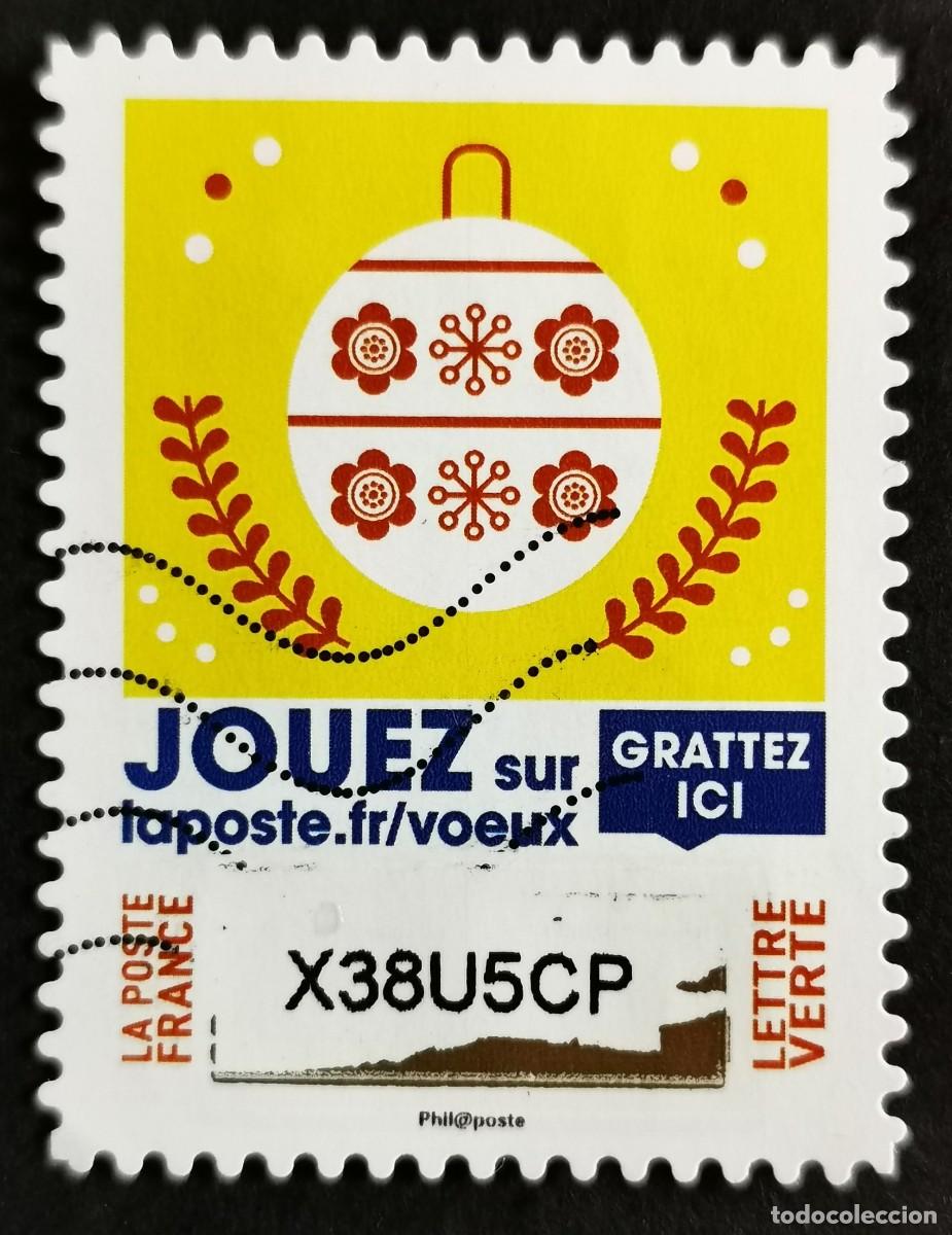 Sellos: Sello Francia 2018,Felicita navide&ntilde;a: Saludos de Rasca y Gana, Sin Valor Facial Michel: FR 7201