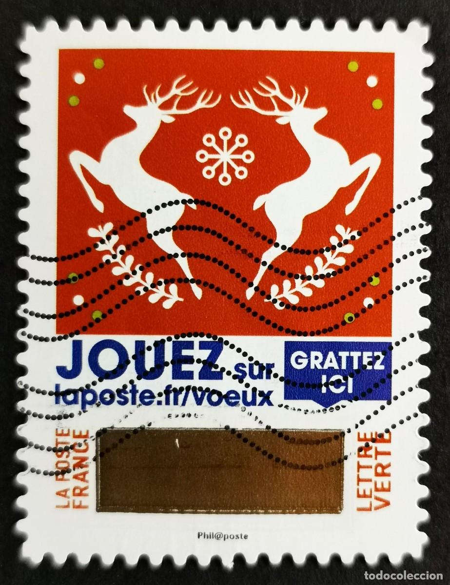 Stamps: Sello Francia 2018,Felicita navide&ntilde;a: Saludos de Rasca y Gana, Sin Valor Facial Michel: FR 7202