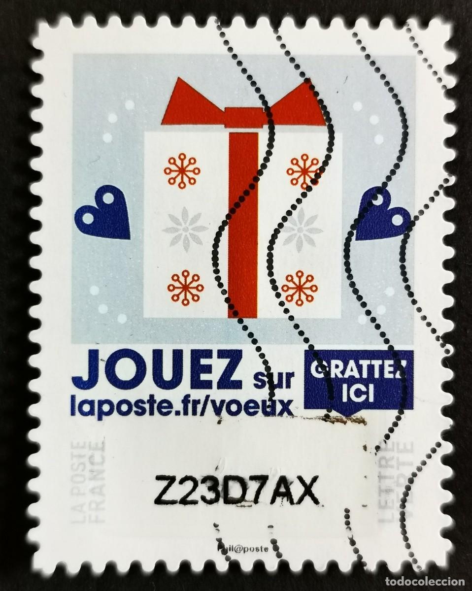 Sellos: Sello Francia 2018,Felicita navide&ntilde;a: Saludos de Rasca y Gana, Sin Valor Facial Michel: FR 7203