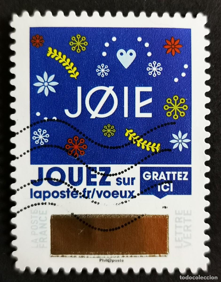 Sellos: Sello Francia 2018,Felicita navide&ntilde;a: Saludos de Rasca y Gana, Sin Valor Facial Michel: FR 7205