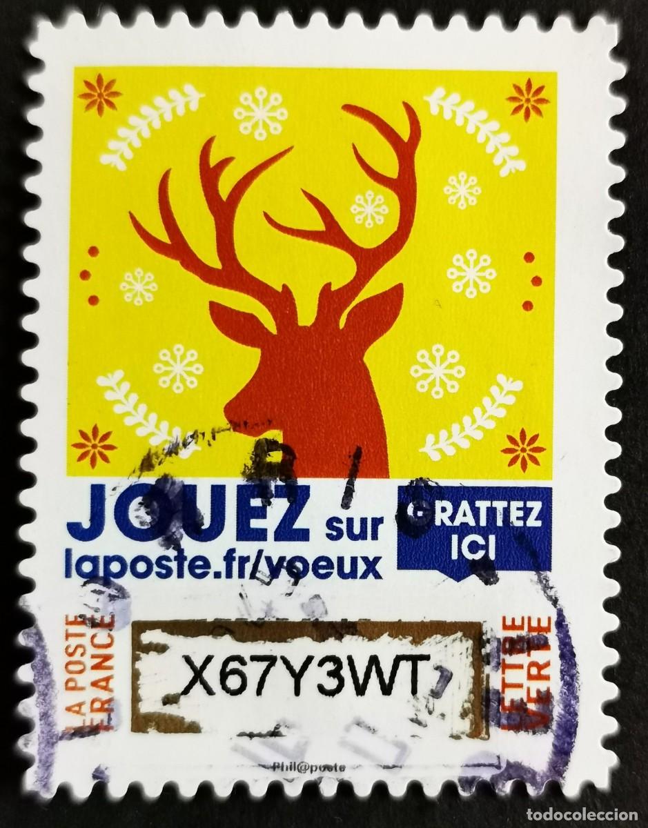 Selos: Sello Francia 2018,Felicita navide&ntilde;a: Saludos de Rasca y Gana, Sin Valor Facial Michel: FR 7206