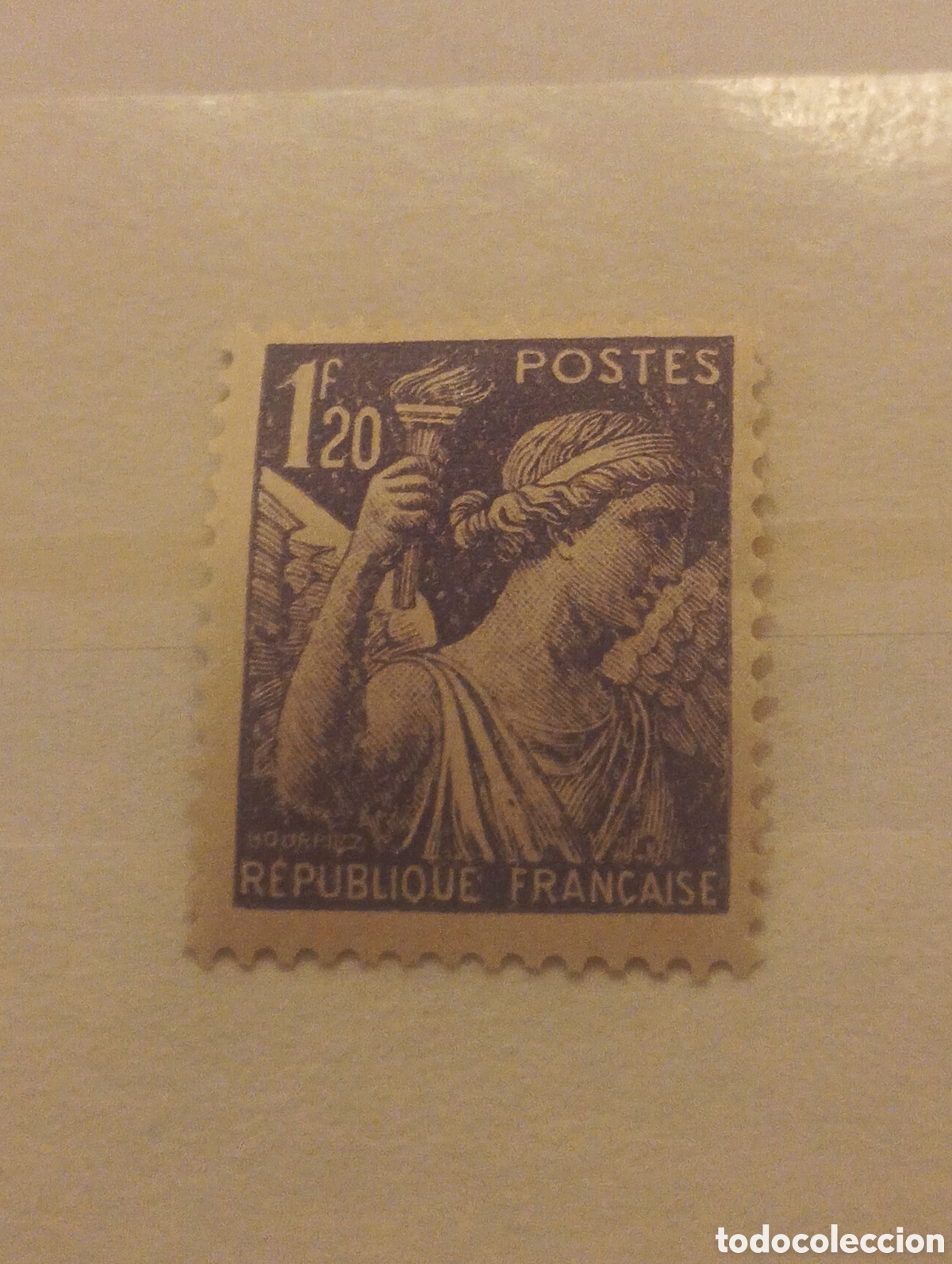 Sellos: Sello Francia #YT0651 MNH 1944 Iris Rainbow Messenger Diosa Antorcha nuevo con goma