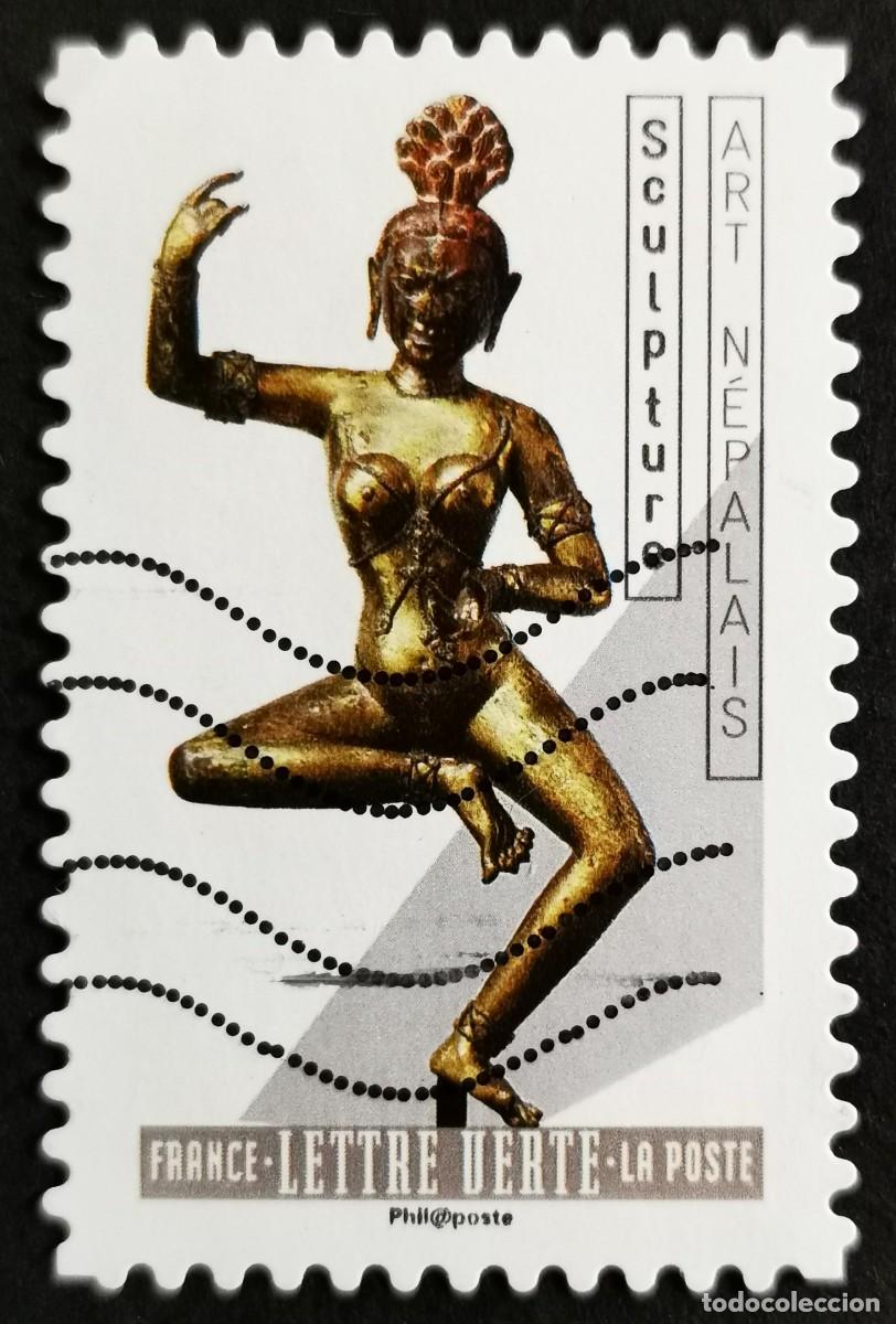 Sellos: Sello Francia 2019,Desnudo femenino: Estatuilla nepal&iacute;, Sin Valor Facial Michel: FR 7295