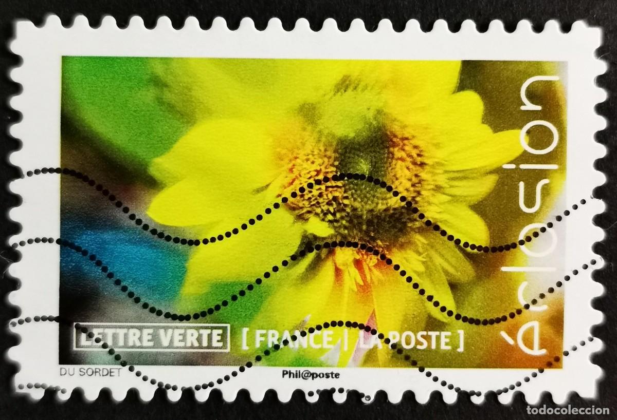 Sellos: Sello Francia 2019,Flores en flor: Girasol, Sin Valor Facial Michel: FR 7309