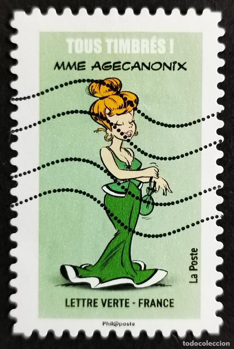 Francobolli: Sello Francia 2019,Personajes c&oacute;mic Asterix: Se&ntilde;ora Agecanonix, Sin Valor Facial Michel: FR 7351