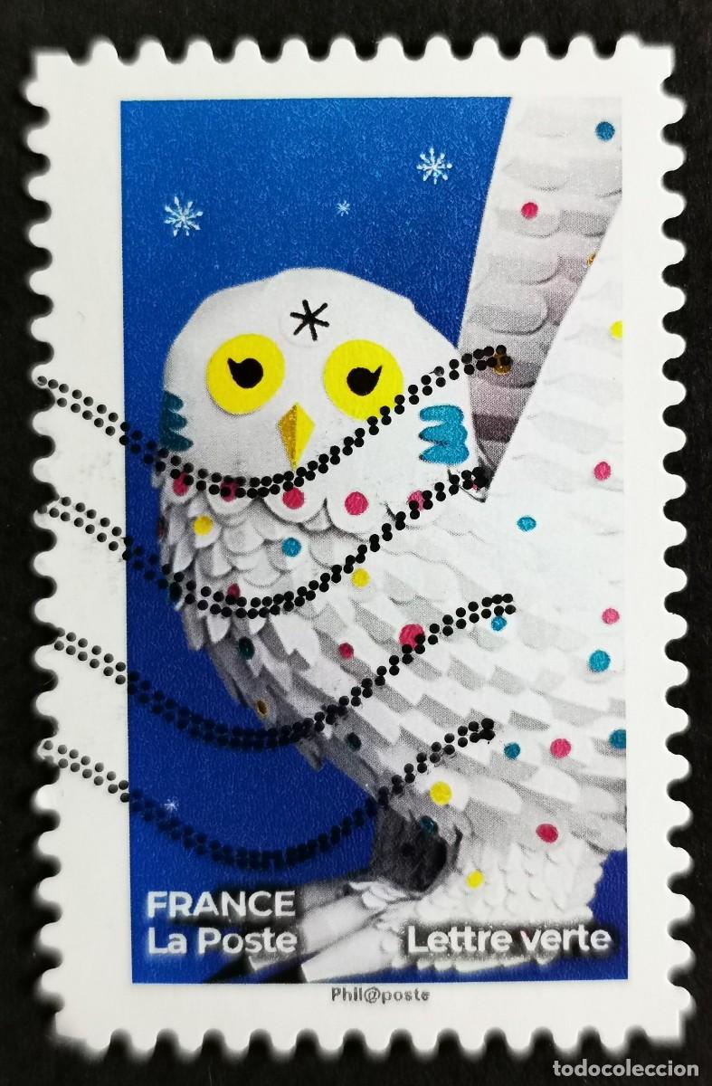 Sellos: Sello Francia 2019, Sellos navide&ntilde;os 2019 Primer plano de un b&uacute;ho, Sin Valor Facial Michel: FR 7484