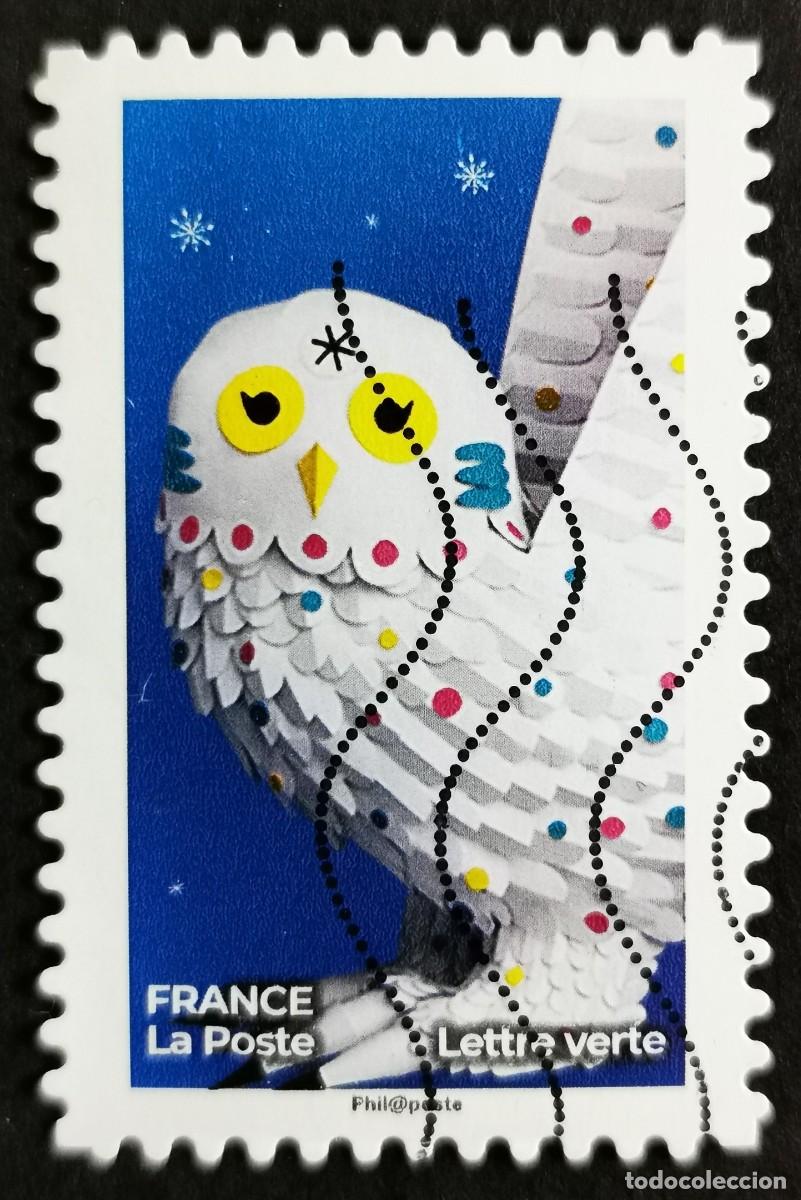 Sellos: Sello Francia 2019, Sellos navide&ntilde;os 2019 Primer plano de un b&uacute;ho, Sin Valor Facial Michel: FR 7484