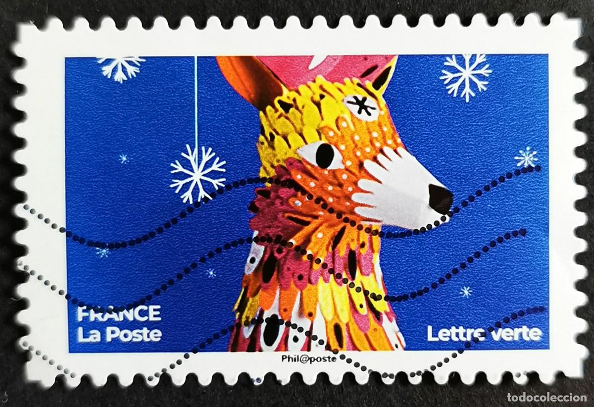 Sellos: Sello Francia 2019, Sellos navide&ntilde;os 2019 Cabeza de reno, Sin Valor Facial Michel: FR 7487