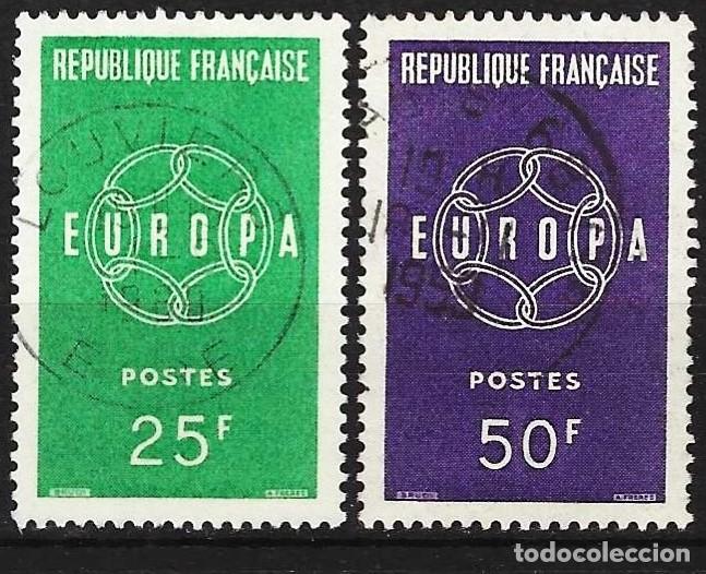 Sellos: Francia 1959 - Mi 1262 y 1263 - YT 1218 y 1219 - Europa CEPT
