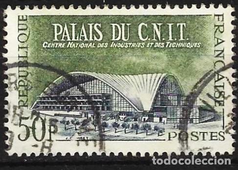 Sellos: Francia 1959 - Mi 1250 - YT 1206 - Palacio de Exposiciones de Par&iacute;s : El CNIT