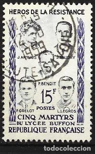 Sellos: Francia 1959 - Mi 1243 - YT 1198 - H&eacute;roes de la Resistencia