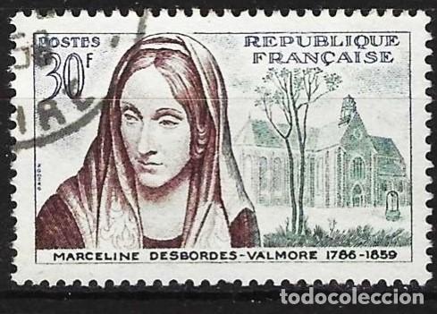 Sellos: Francia 1959 - Mi 1258 - YT 1214 - Marceline Desbordes-Valmore, poeta