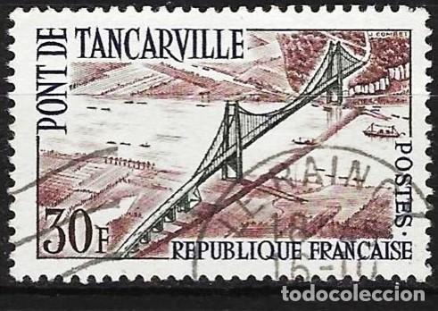 Sellos: Francia 1959 - Mi 1260 - YT 1215 - El puente de Tancarville