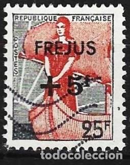 Sellos: Francia 1959 - Mi 1273 - YT 1229 - Marianne ( y Recargo para la cat&aacute;strofe de Fr&eacute;jus )