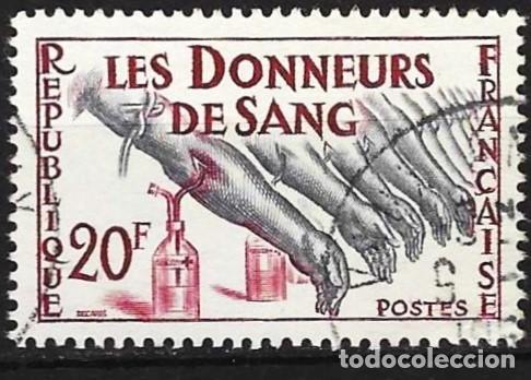 Sellos: Francia 1959 - Mi 1264 - YT 1220 - Donaci&oacute;n de sangre