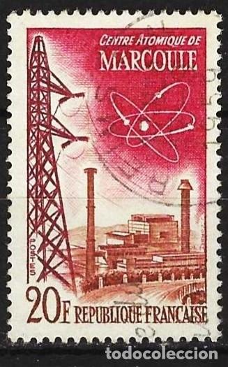 Sellos: Francia 1959 - Mi 1248 - YT 1204 - Central nuclear de Marcoule