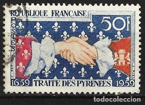 Sellos: Francia 1959 - Mi 1265 - YT 1223 - El Tratado de los Pirineos