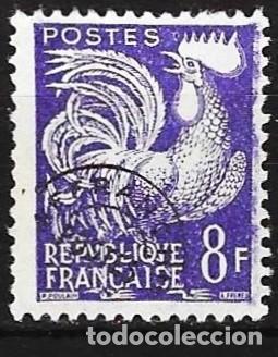 Sellos: Francia 1959 - Mi 1229 - YT Po 109 - Precancelado : Gallo galo - MNG