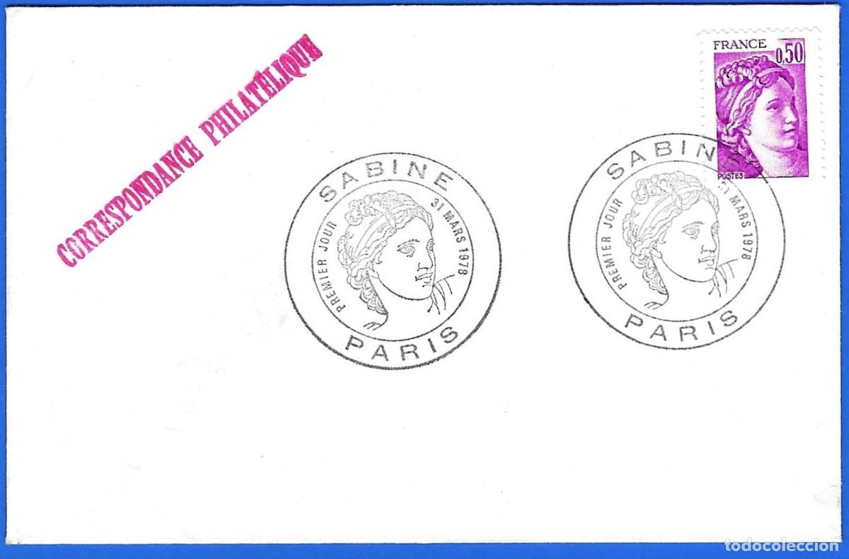 Sellos: Francia 1978 - FDC : Mi 2087w - YT 1969 - Sabine de Gandon