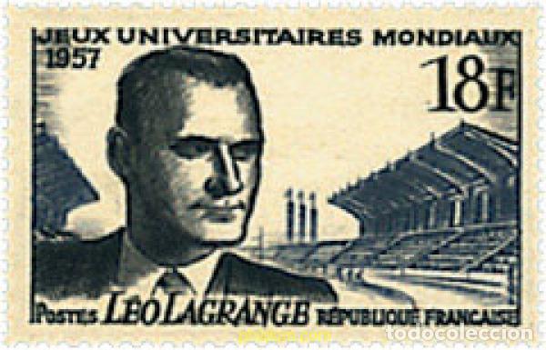 Stamps: 79157 MNH FRANCIA 1957 JUEGOS UNIVERSITARIOS MUNDIALES EN PARIS