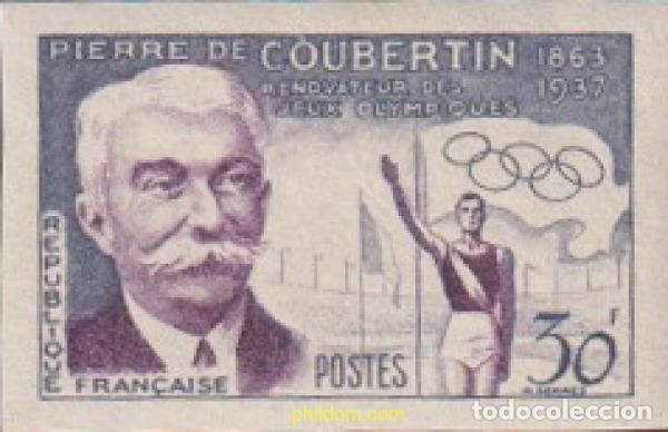 Sellos: 626297 HINGED FRANCIA 1956 60 ANIVERSARIO DE LA RENOVACION DE LOS JUEGOS OLIMPICOS