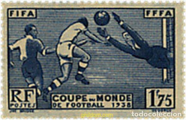 Sellos: 65367 MNH FRANCIA 1938 COPA DEL MUNDO DE FUTBOL. FRANCIA-38