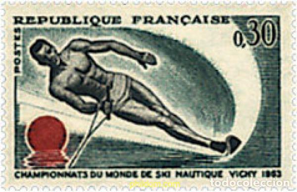 Sellos: 88245 MNH FRANCIA 1963 CAMPEONATOS DEL MUNDO DE ESQUI NAUTICO EN VICHY