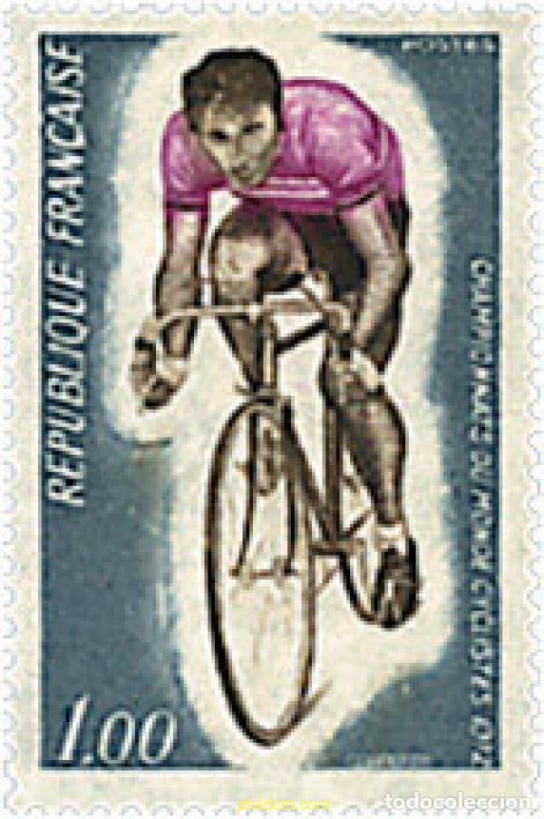Sellos: 65635 MNH FRANCIA 1972 CAMPEONATO DEL MUNDO DE CICLISMO