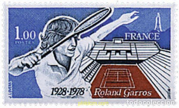 Sellos: 48014 MNH FRANCIA 1978 50 ANIVERSARIO DEL ESTADIO ROLAND GARROS