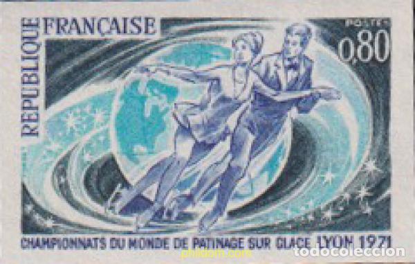 Sellos: 612563 MNH FRANCIA 1971 CAMPEONATOS DEL MUNDO DE PATINAJE SOBRE HIELO
