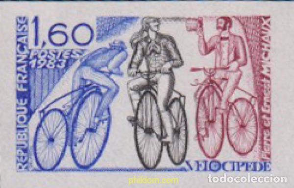 Sellos: 617202 MNH FRANCIA 1983 PIONEROS DEL CICLISMO