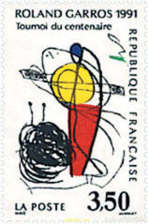 Sellos: 70691 MNH FRANCIA 1991 TORNEO DEL CENTENARIO ROLAND GARROS