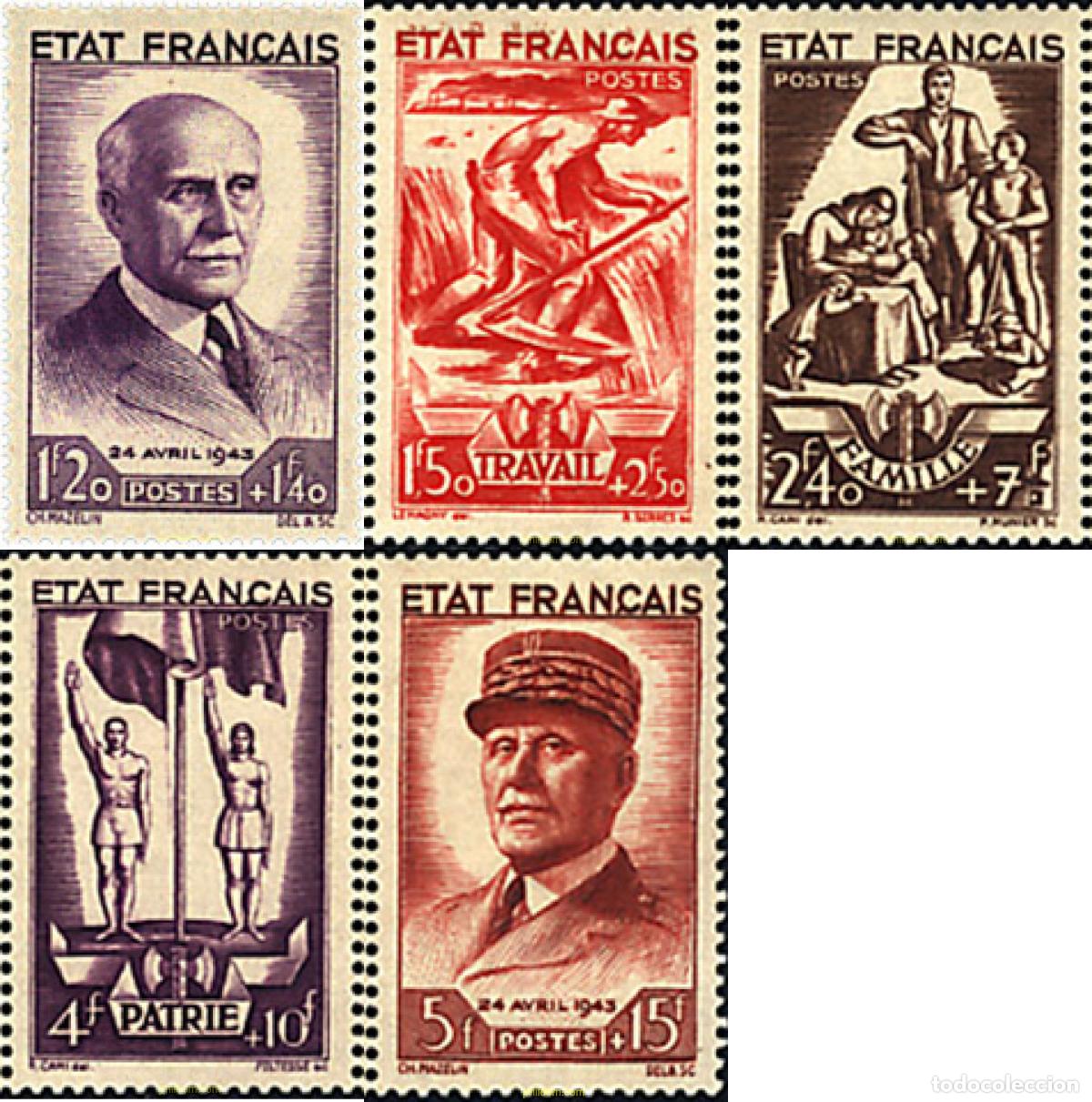 Sellos: 88096 MNH FRANCIA 1943 PRO AYUDA NACIONAL