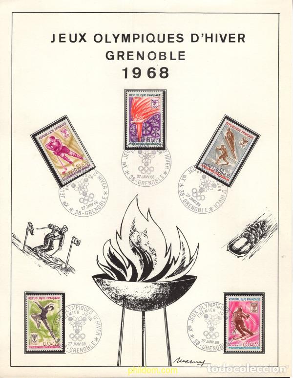 Sellos: 666149 MNH FRANCIA 1968 10 JUEGOS OLIMPICOS INVIERNO GRENOBLE 1968