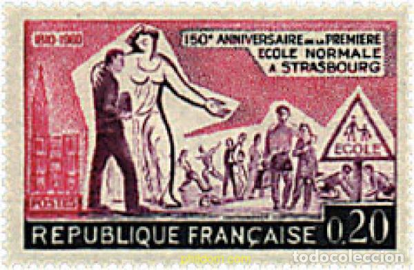 Timbres: 65503 MNH FRANCIA 1960 150 ANIVERSARIO DE LA ESCUELA DE STRASBOURG