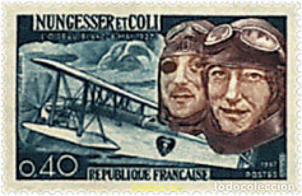 Timbres: 353256 HINGED FRANCIA 1967 40 ANIVERSARIO DEL INTENTO DE TRAVESIA DEL ATLANTICO NORTE